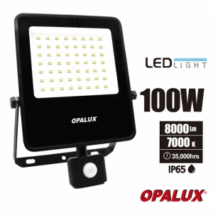 REFLECTOR LED CON SENSOR 100W IP65 7000K OPALUX